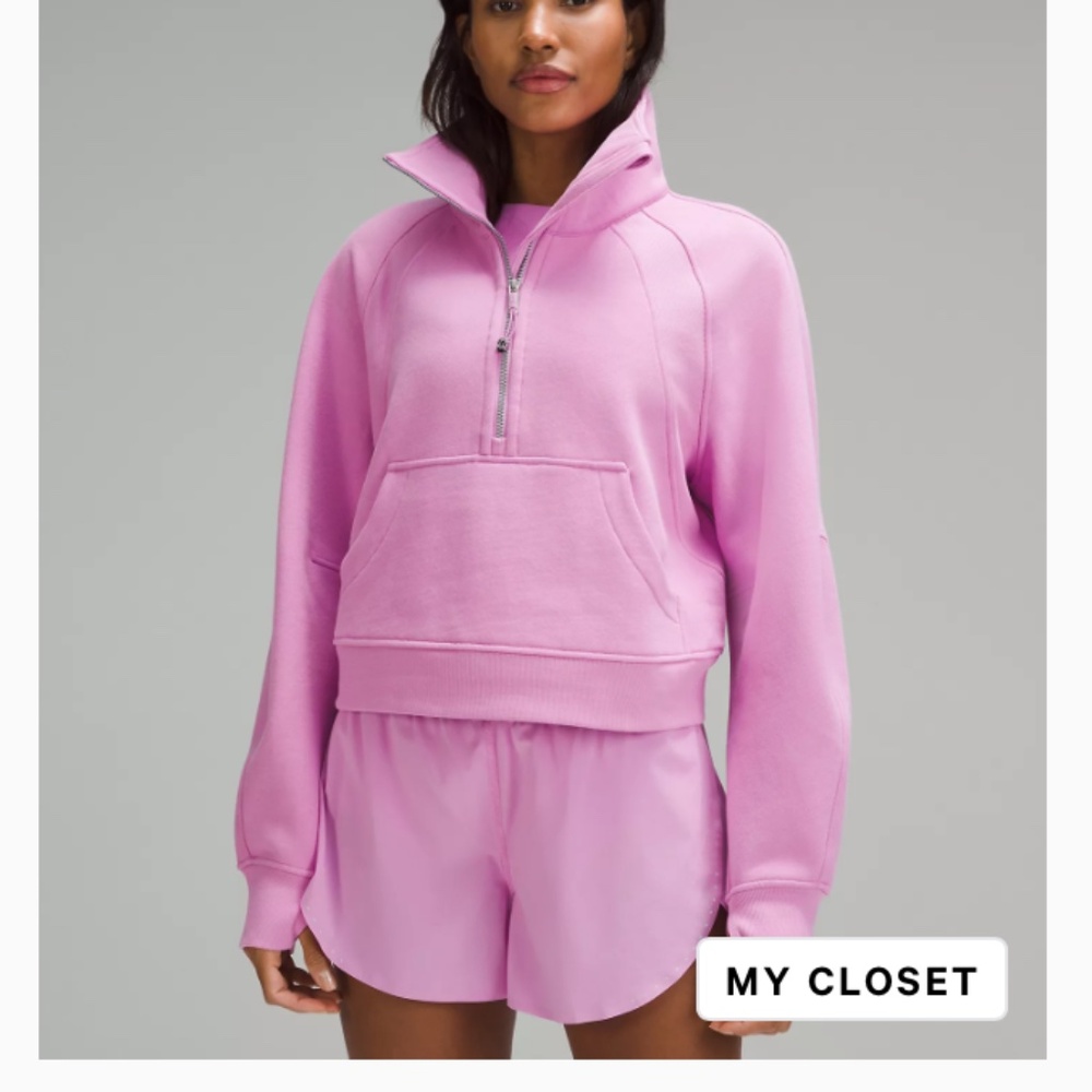 Scuba Oversized Funnel-Neck Half Zip XS/S - Dahlia Mauve
